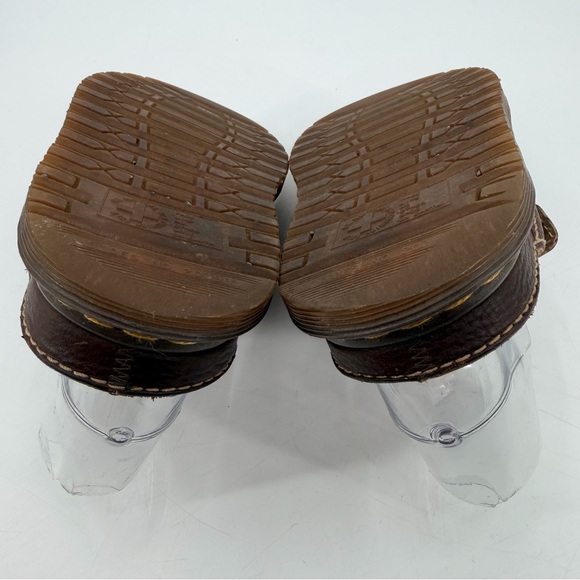 Dr. Martens Y2K Vintage 00s Brown Slide Slip On Leather Sandals Womens 9 Mens 8 - Picture 7 of 10